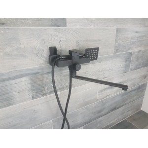Смеситель чёрный для ванны Kub 006 euro Black