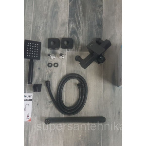 Смеситель чёрный для ванны Kub 006 euro Black. Photo 3