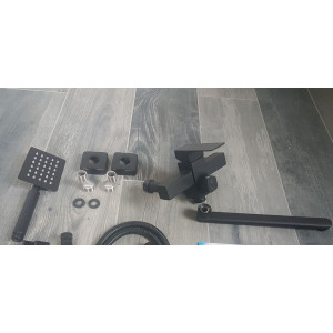 Смеситель чёрный для ванны Kub 006 euro Black. Photo 2