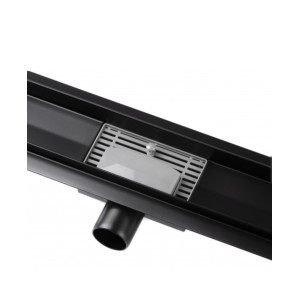 Душовий трап із сухим затвором чорний Epelli Neo Pro 2в1 60 см. Photo 3