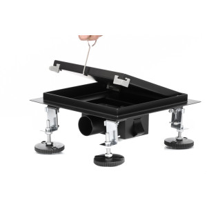 Квадратный Душевой трап 200 мм Epelli Quattro 200 BLACK mat. Photo 2