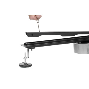 Трап душовий чорний Epelli Slim Black 70 см. Photo 2