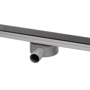 Душевой трап с чёрным стеклом с поворотным сифоном Epelli Uni 360 Giorno Vetro Nero 60cm