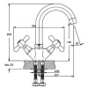 Змішувач для умивальника Haiba DOMINOX 274 (HB0087)