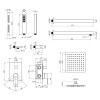 Душова система прихованого монтажу чорна Kub 003 inner Black Kub 003 inner Black