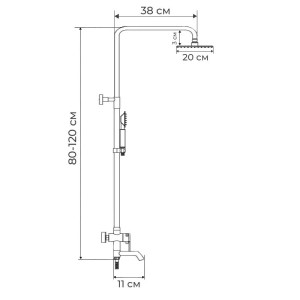Змішувач для ванни Mixus Fit 009j з нержавіючої сталі SUS304. Photo 2