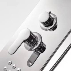 Душова панель Epelli Megacascata Mate B з фіксованою лійкою, масажними форсунками та виливом . Photo 2