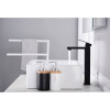 Змішувач на чашу високий чорний Kub 001 High Black