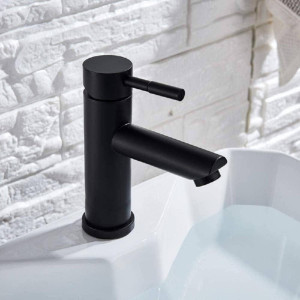 Змішувач чорний для умивальника Sus 001 a Black. Photo 2