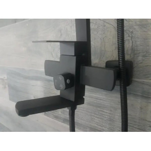 Душова система чорного кольору з нержавіючої сталі Kub 009 j Black. Photo 2
